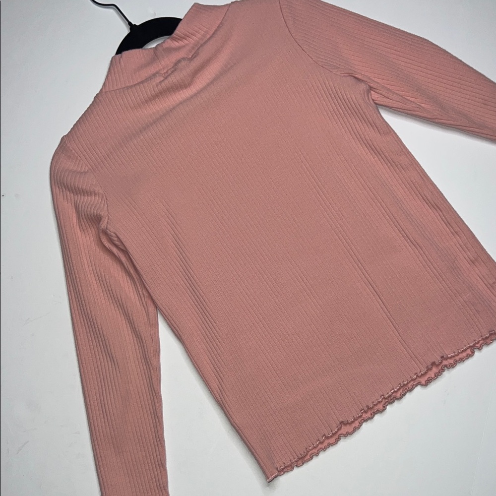 Crewcuts Pink Ribbed Long Sleeve Tee - Picture 4 of 7